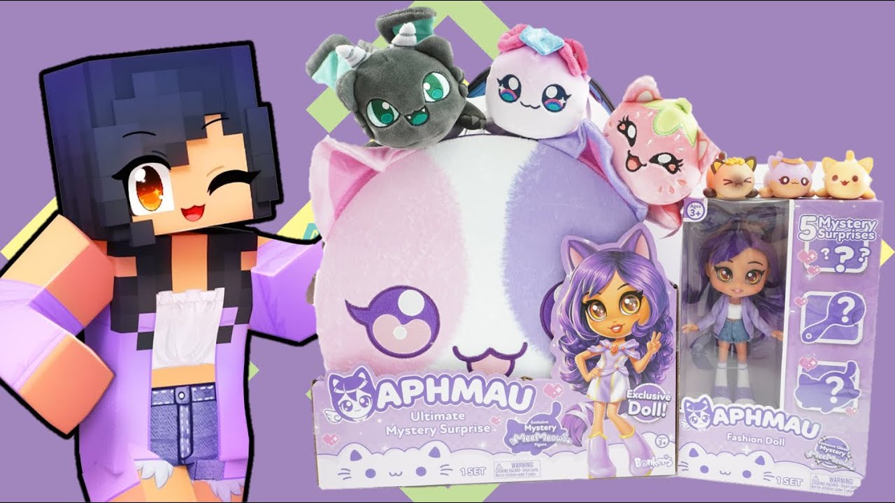 New Aphmau Exclusive Merch + Mystery Meemeows Plush series 2 and Doll -  YouTube